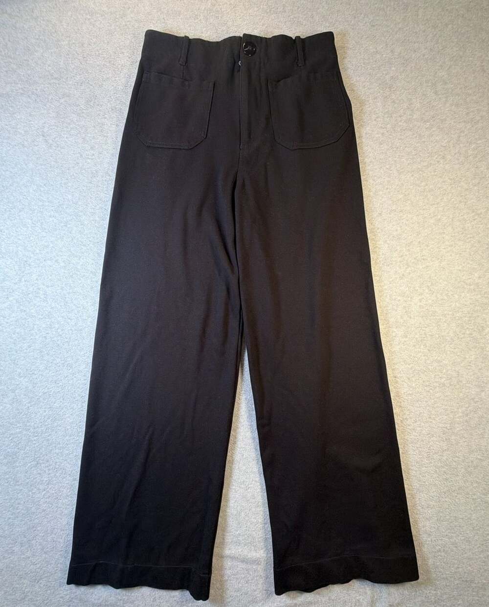 Tahari Black High Rise Wide Leg Pants with Front Pockets Size 8